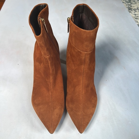 Aquatalia Marabella Booties Fall Pumpkin Spice Latte 8M made in Italy - Picture 4 of 8